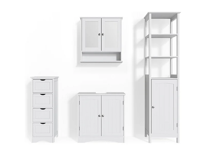 Set mobili bagno bianco 60x30x60 bianco