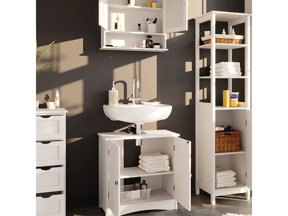 Set mobili bagno bianco 60x30x60 bianco