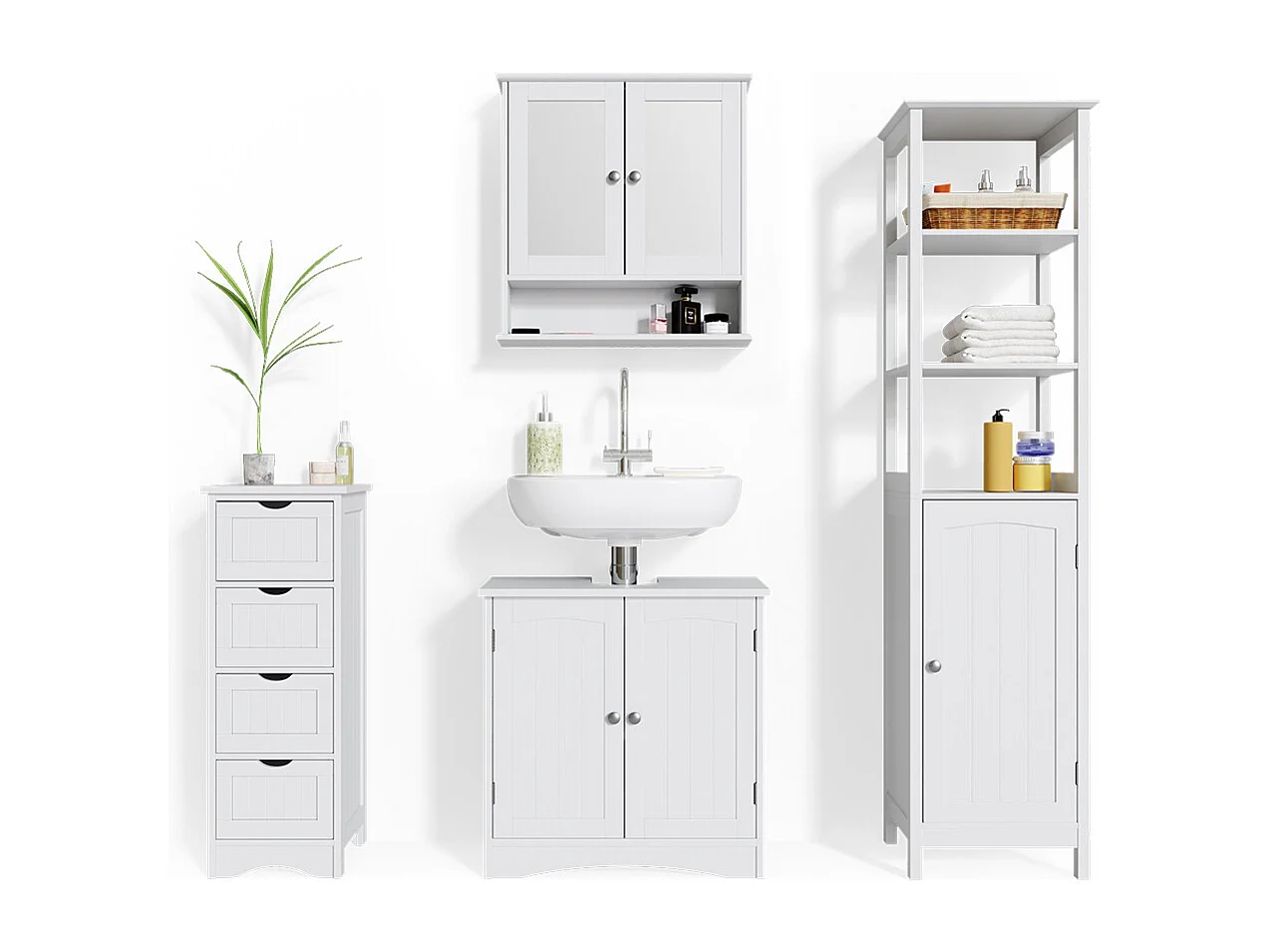 Meubles bain blanc 60x30x60 bianco