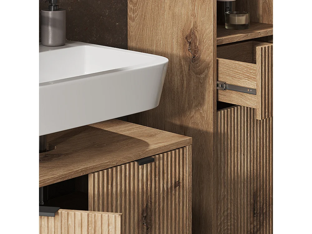 Meubles bain chêne viking 70x45x63 eliza