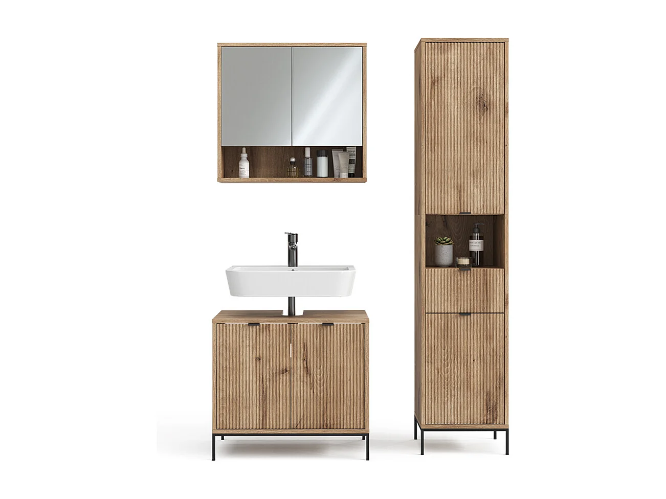 Meubles bain chêne viking 70x45x63 eliza