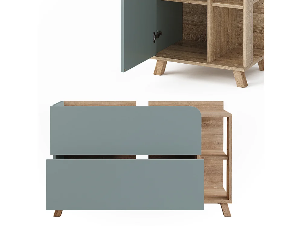 Meubles bain sonoma/bleu 100x35x65 karen