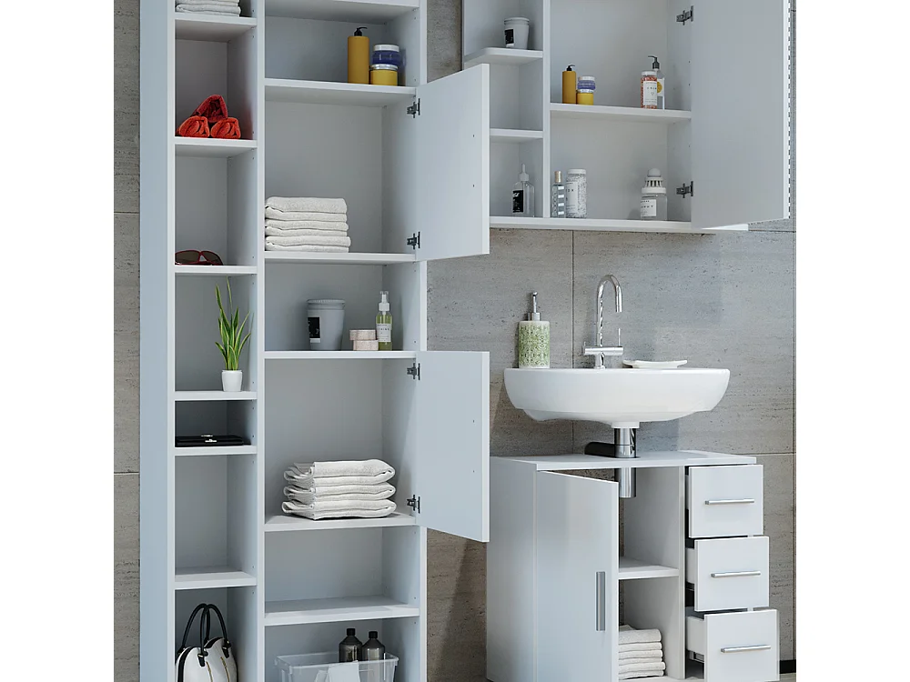 Set mobili bagno bianco 60x33x60.8 ilias