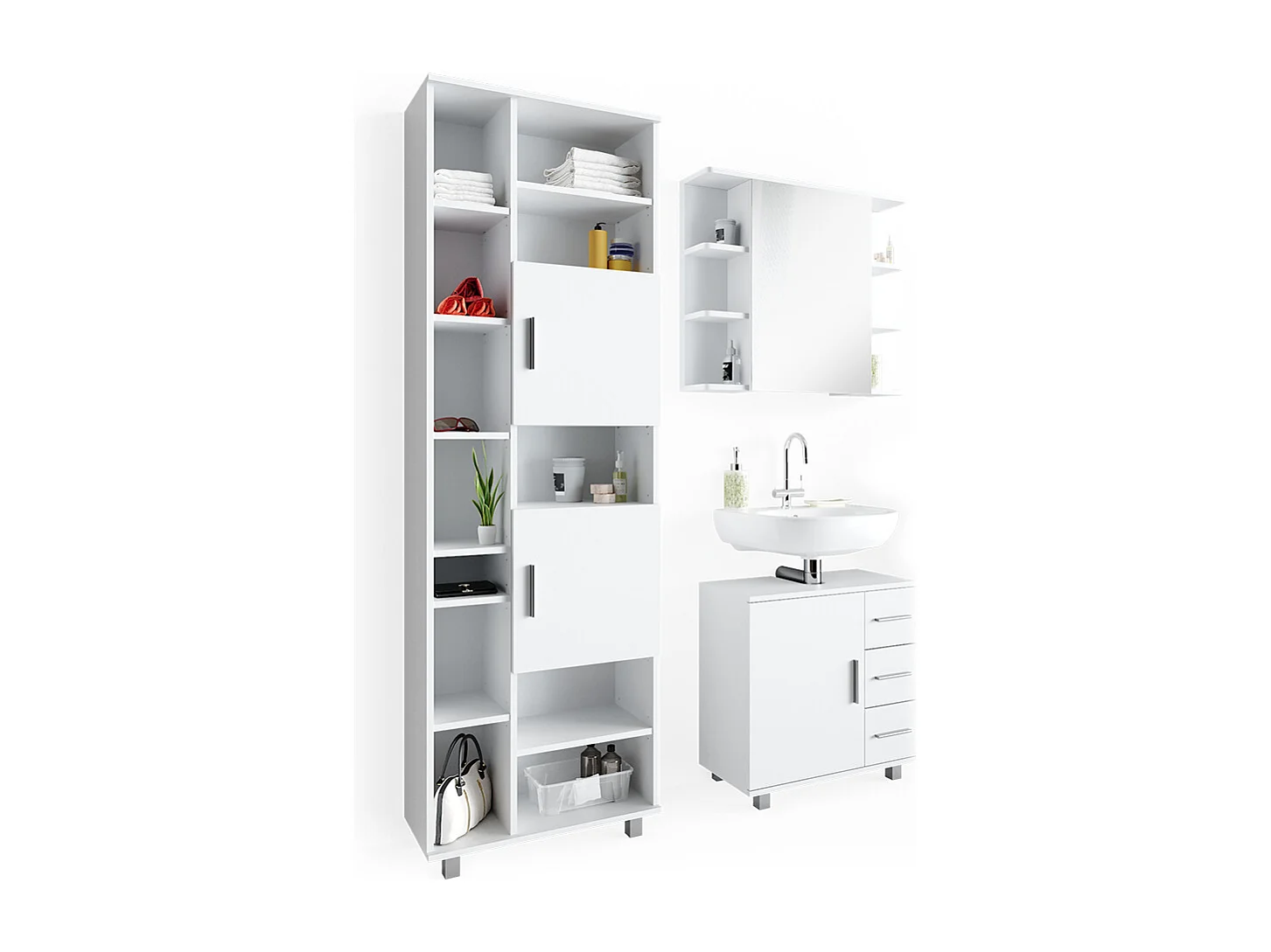 Meubles bain blanc 60x33x60.8 ilias