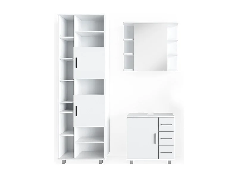 Badmöbel-Set weiß 60x33x60.8 ilias