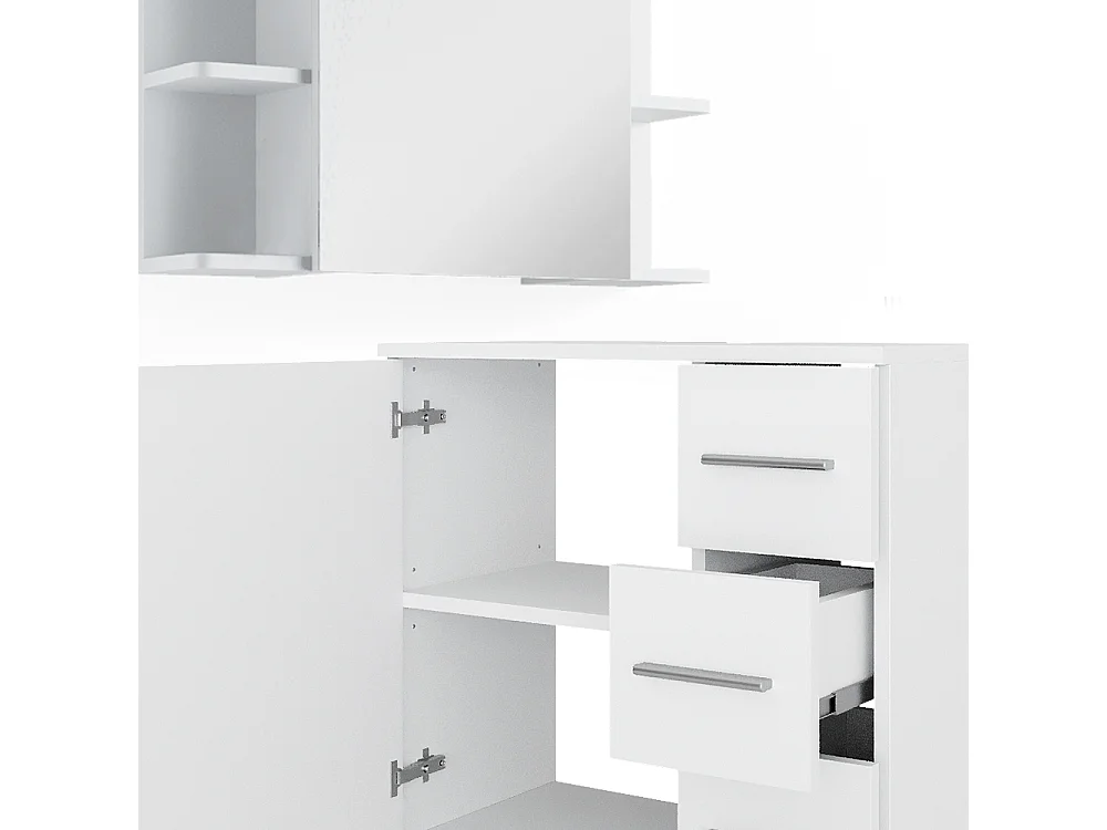Set di mobili da bagno bianco 60.2x33x60.8 ilias