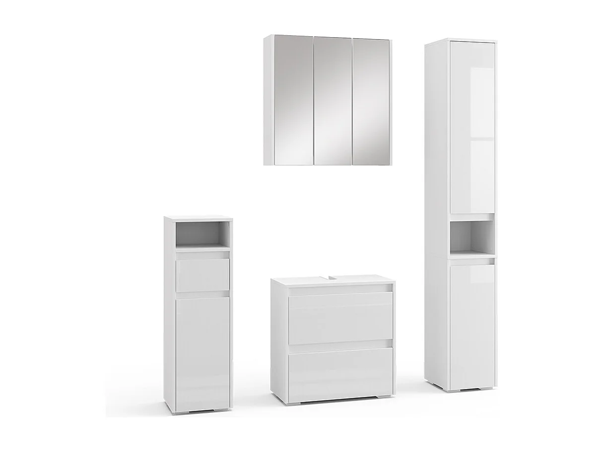 Set di mobili da bagno bianco 60x30x62 majest