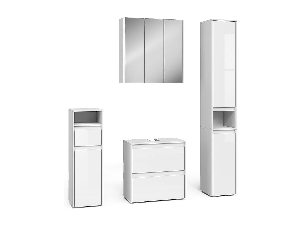 Badmöbel-Set weiß 60x30x62 majest