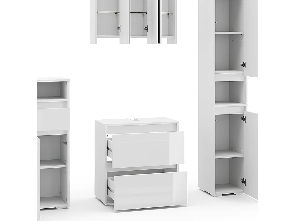 Badmöbel-Set weiß 60x30x62 majest