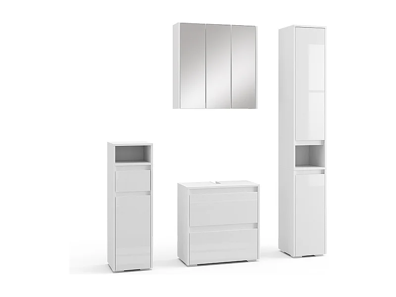 Badmöbel-Set weiß 60x30x62 majest