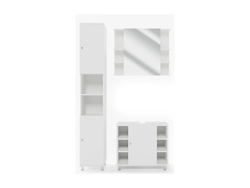 Badmöbel-Set weiß 60x32x54 fynn