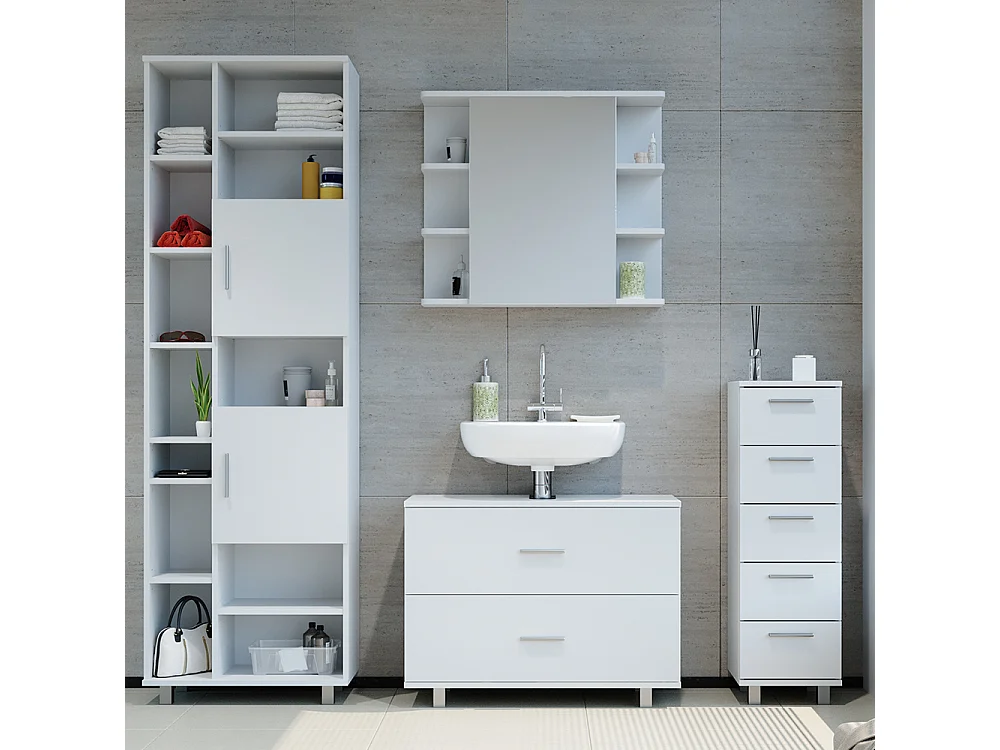 Meubles bain blanc 80.2x33x60.8 ilias