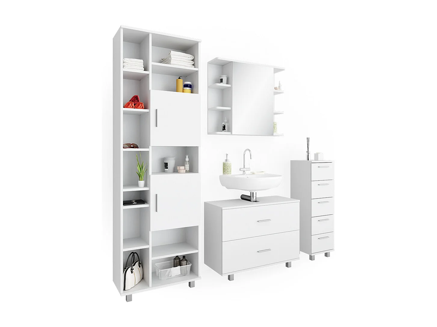 Meubles bain blanc 80.2x33x60.8 ilias