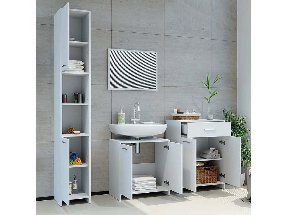 Conjunto de muebles de baño blanco 58x33x60 kiko