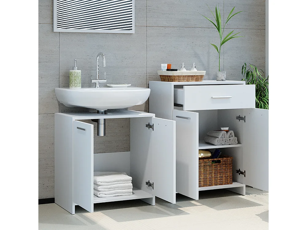 Meubles bain blanc 58x33x60 kiko