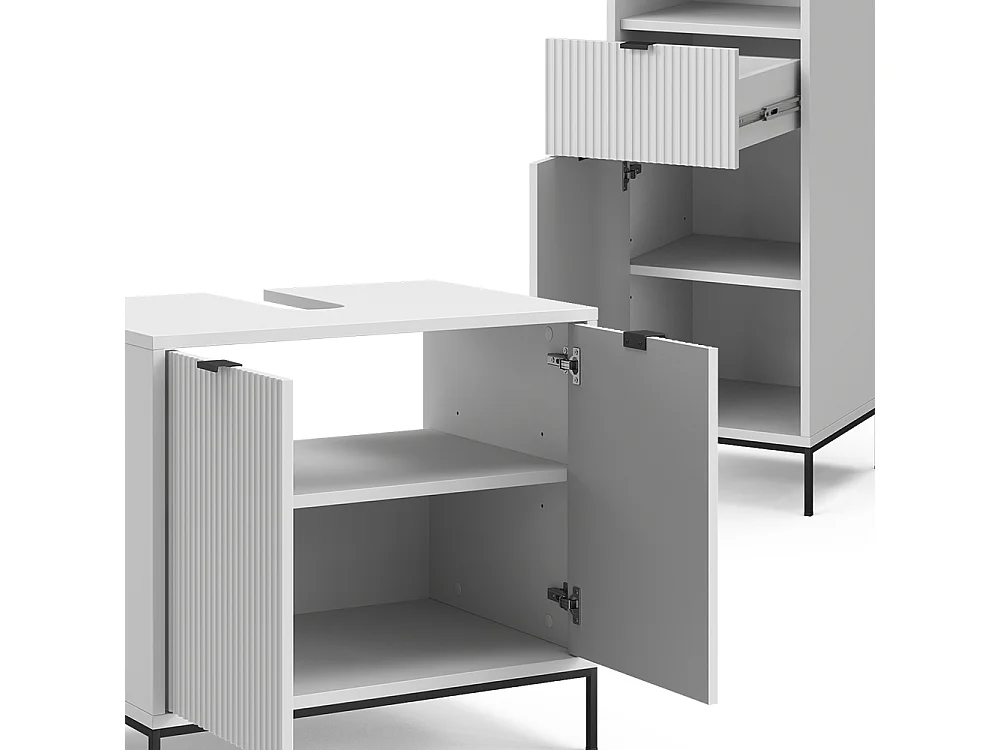 Set di mobili per il bagno  bianco 70x45x63 eliza