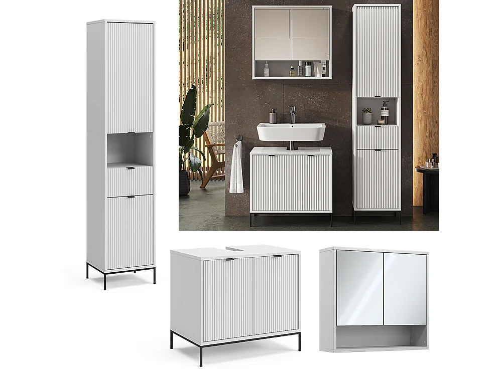 Meubles bain blanc 70x45x63 eliza