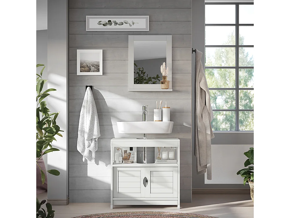 Meubles bain blanc 60x30x60 vilda