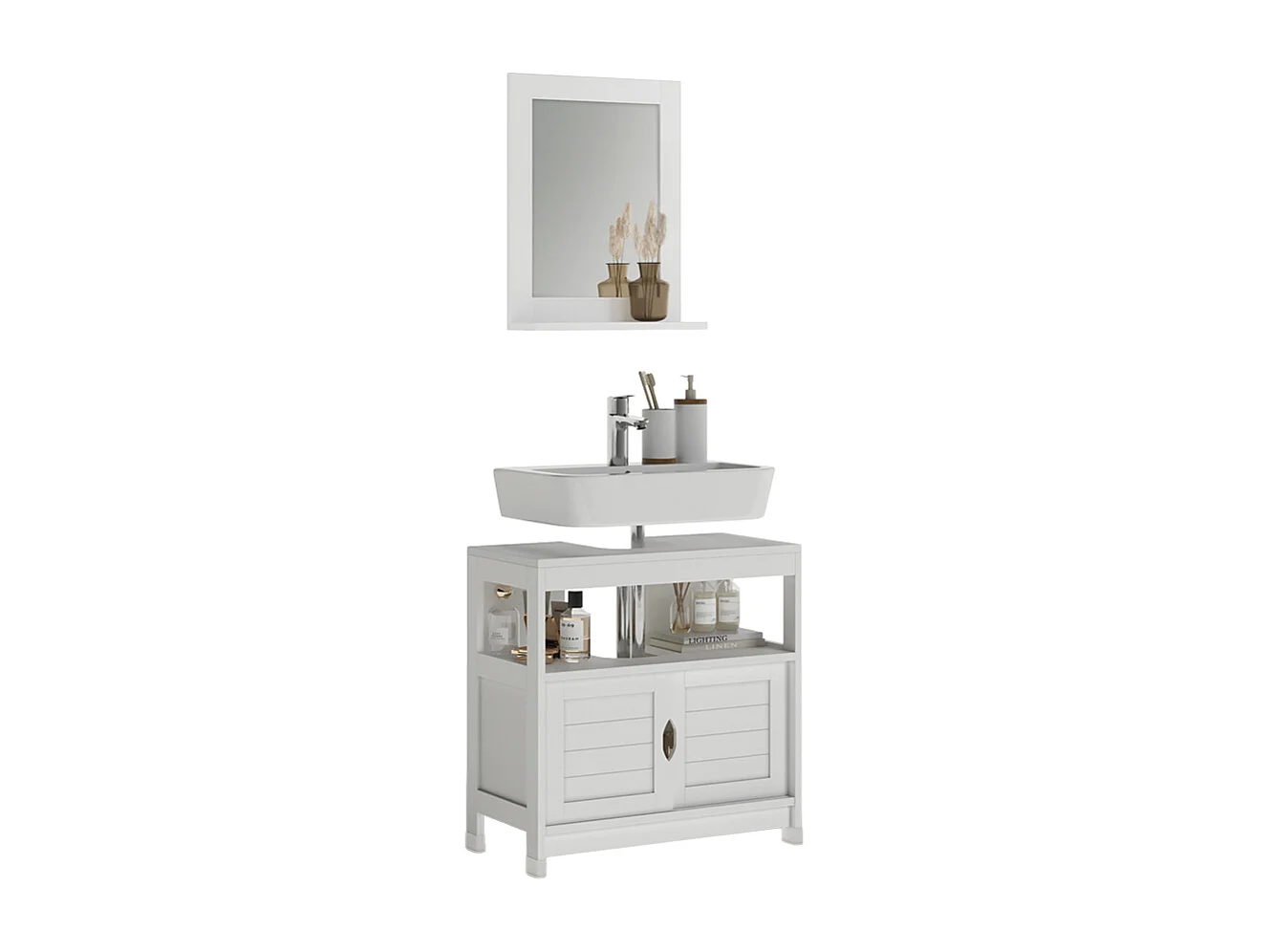 Meubles bain blanc 60x30x60 vilda