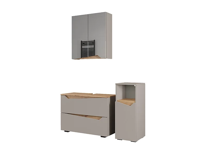 Meubles bain grège 80x35x57.5 marelle