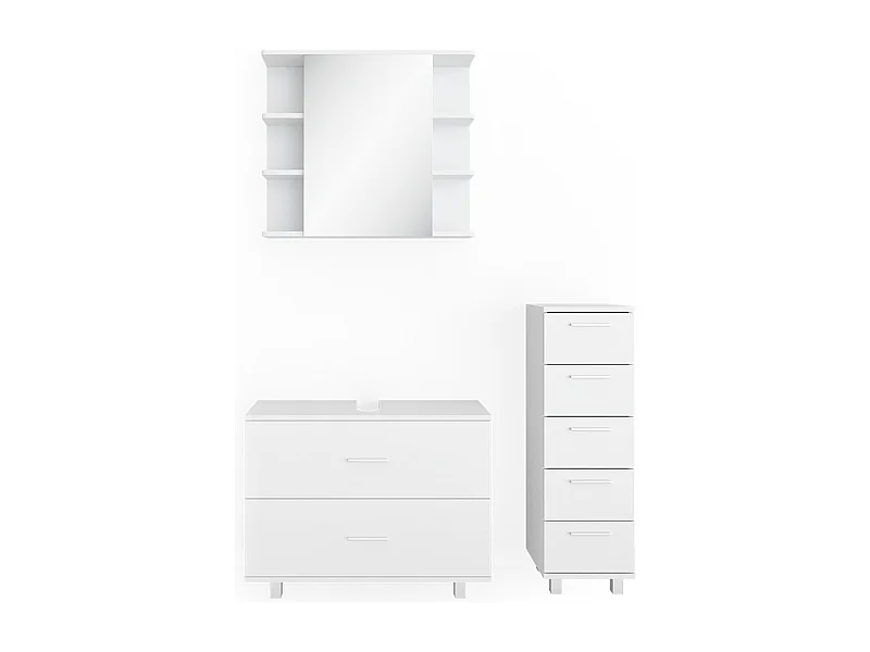 Badmöbel-Set weiß 80x33x60 ilias