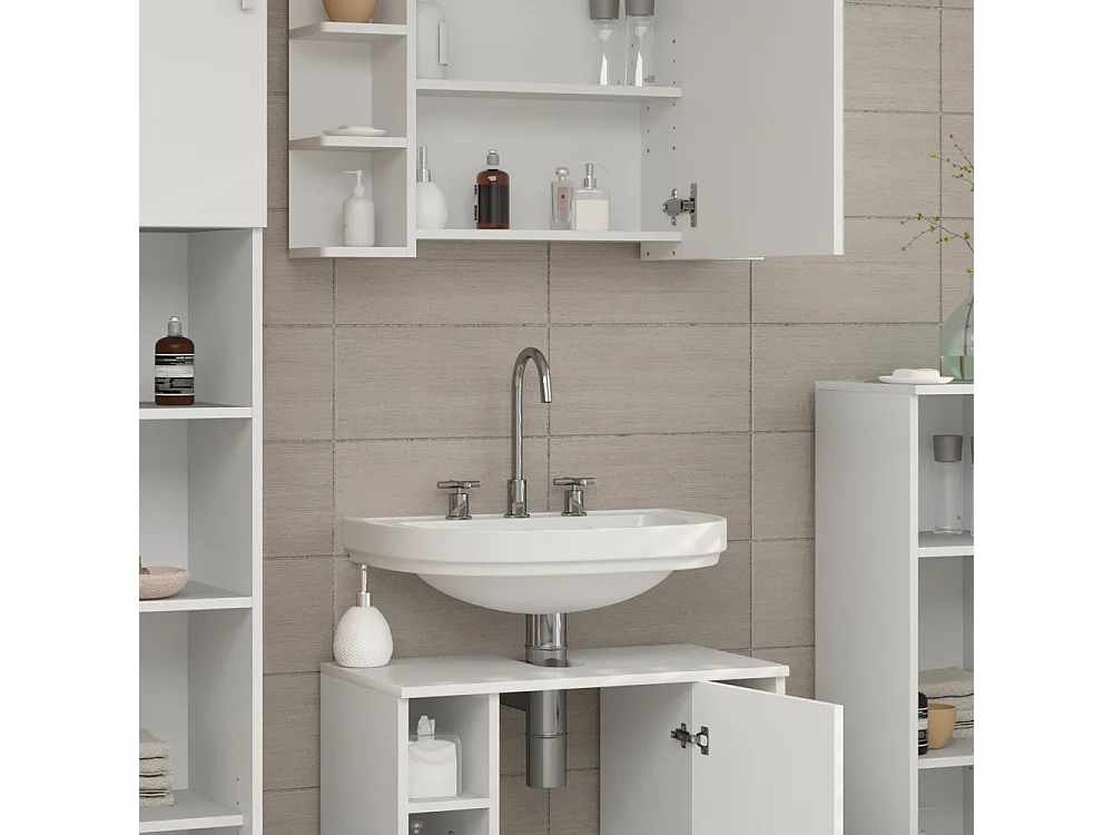 Badmöbel-Set weiß 60x32x54 fynn