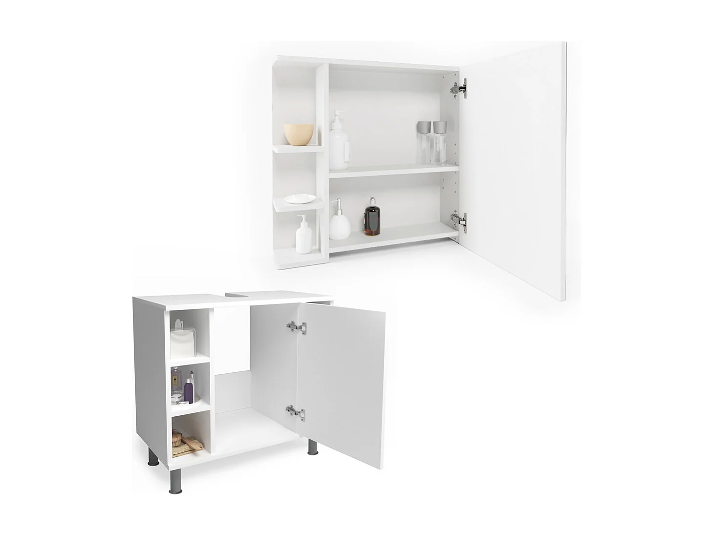 Badmöbel-Set weiß 60x32x54 fynn