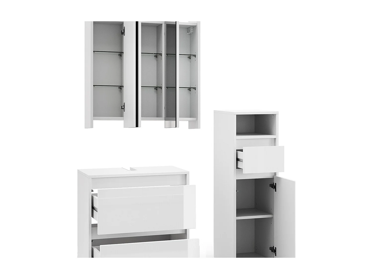 Meubles bain blanc 60x30x62 majest