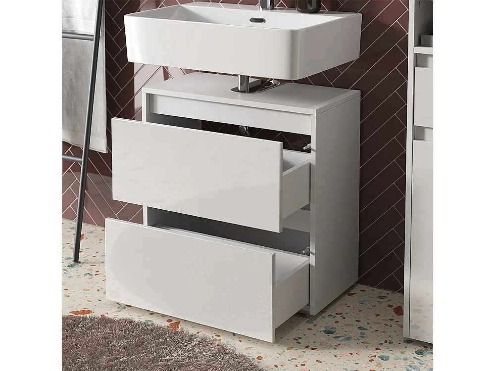 Meubles bain blanc 60x30x62 majest