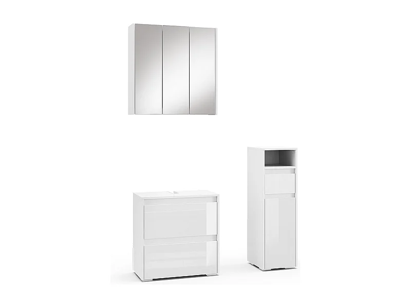 Set di mobili da bagno bianco 60x30x62 majest