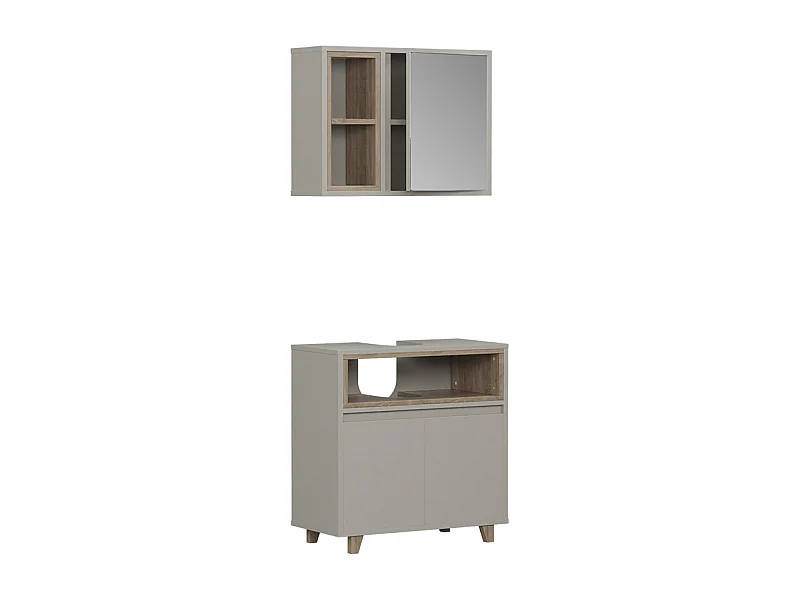 Meubles bain grège 60x30x61 elnor