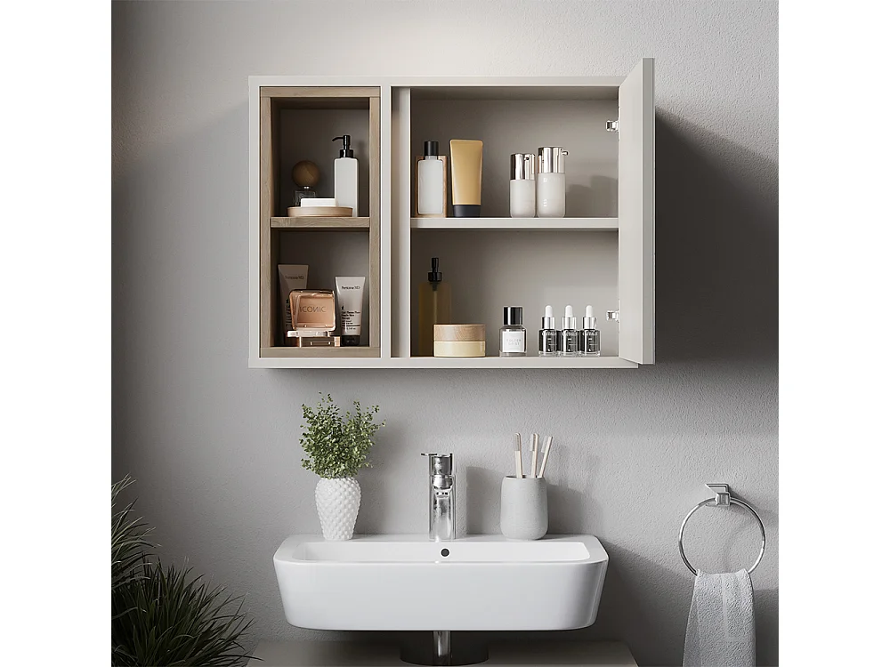 Meubles bain grège 60x30x61 elnor