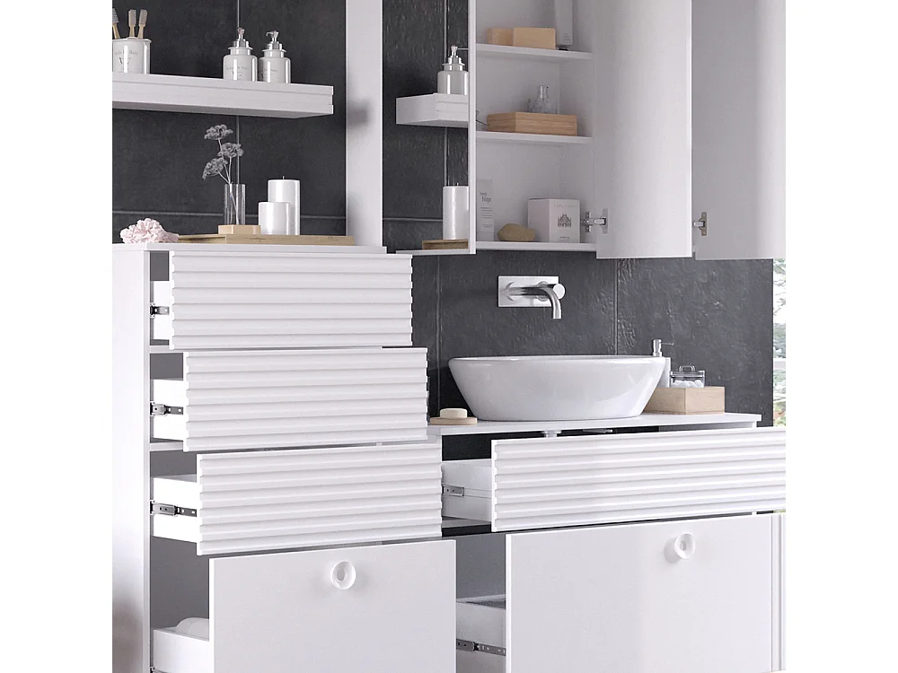 Badmöbel-Set weiß 100x37x72 sola