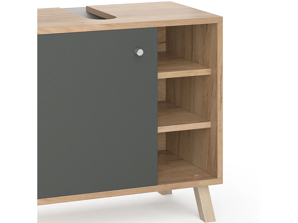 Set mobili bagno antracite 62x32x54 senyo