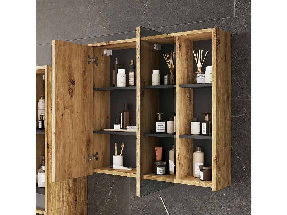 Ensemble de meubles de salle de bains artisan/gris 80x46x60 viola