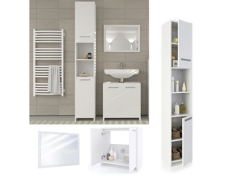 Conjunto de muebles de baño blanco 58x33x60 kiko