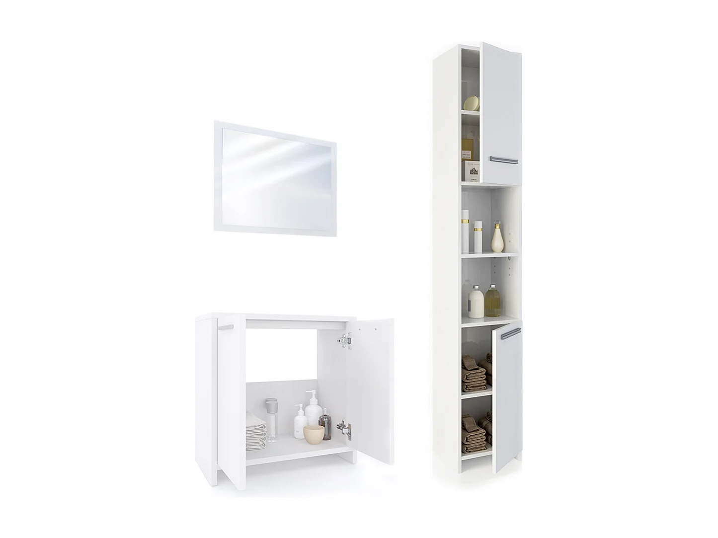 Conjunto de muebles de baño blanco 58x33x60 kiko