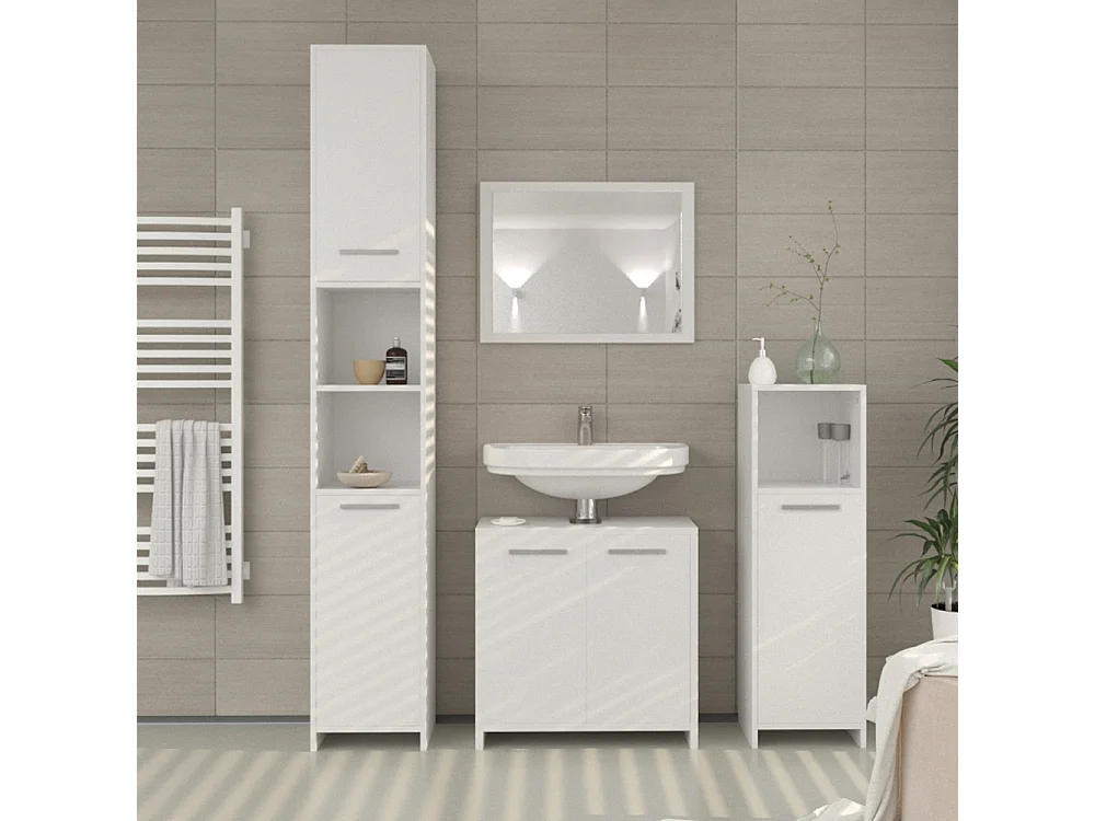 Meubles bain blanc 58x33x60 kiko