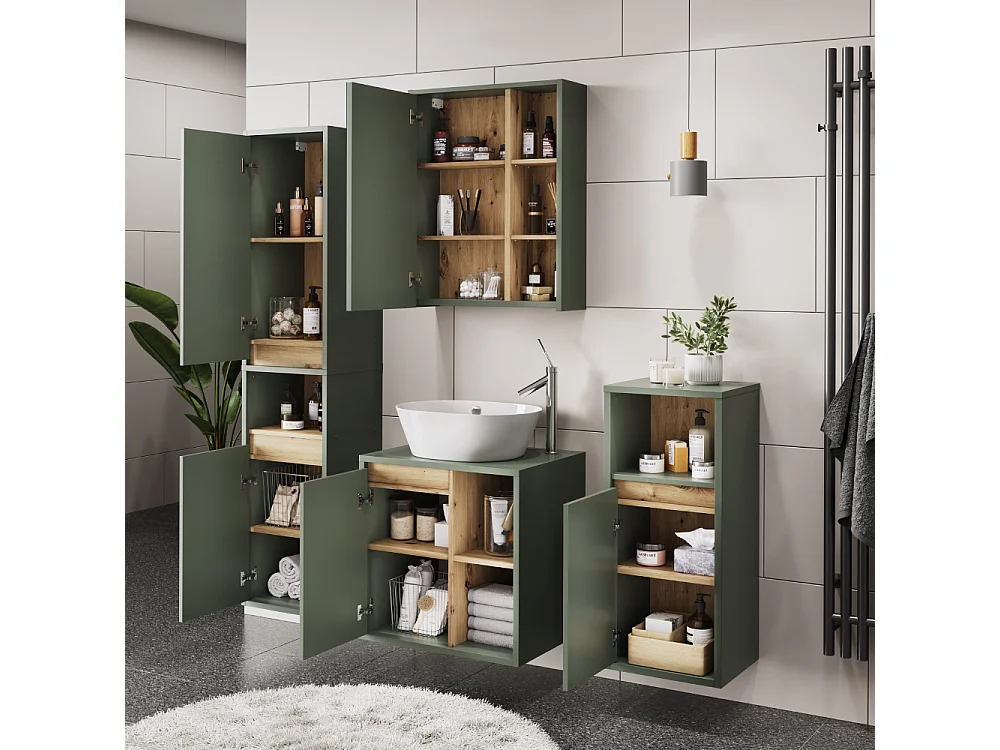 Ensemble de meubles de salle de bains vert/artisan 60x45.5x60 viola