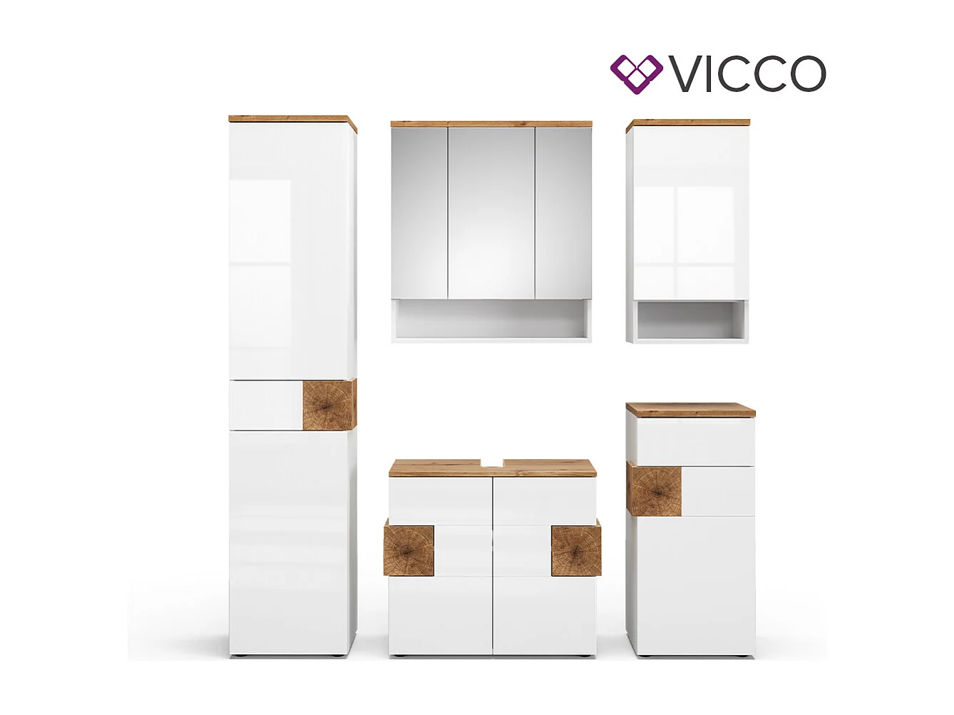 Ensemble de meubles de salle de bain blanc 73x37x64 eden