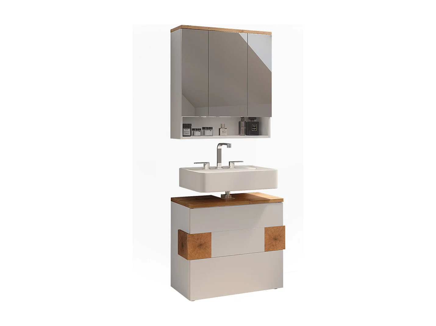 Badkamermeubelset wit 70x37x64.5 eden