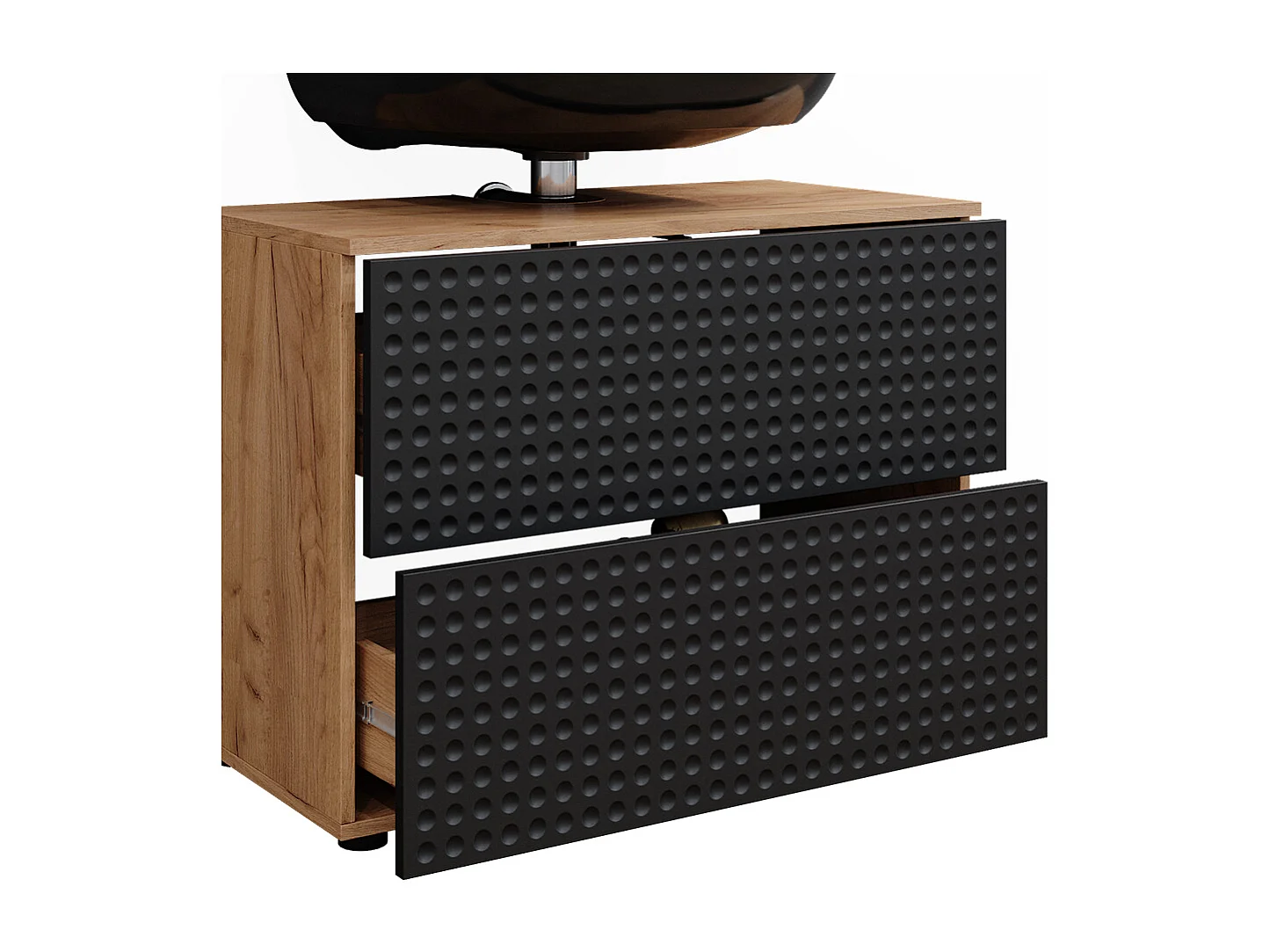 Badmöbel-Set anthrazit gepunktet 80x41x58.6 irma