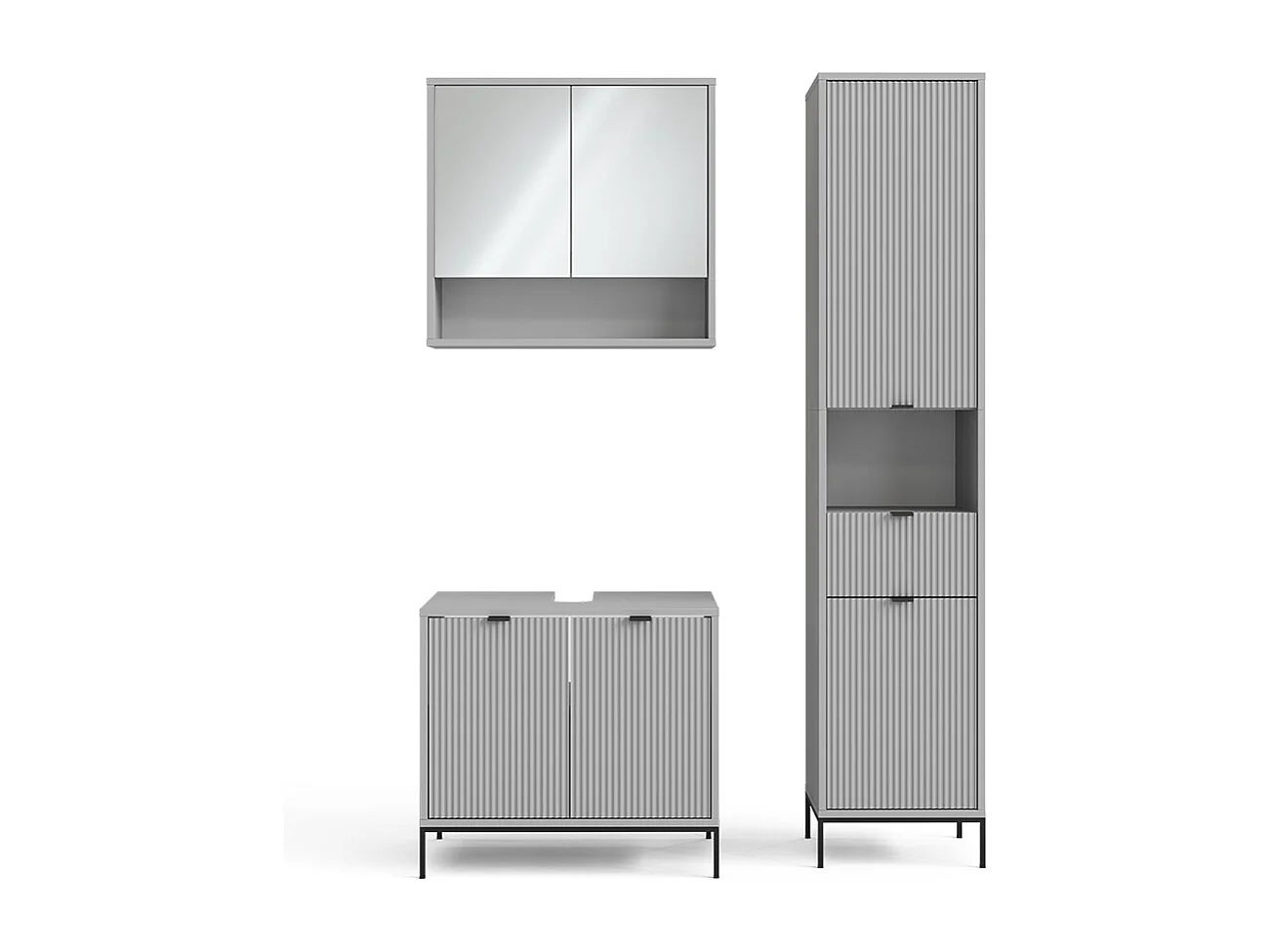 Set di mobili da bagno grigio 70x45x63 eliza
