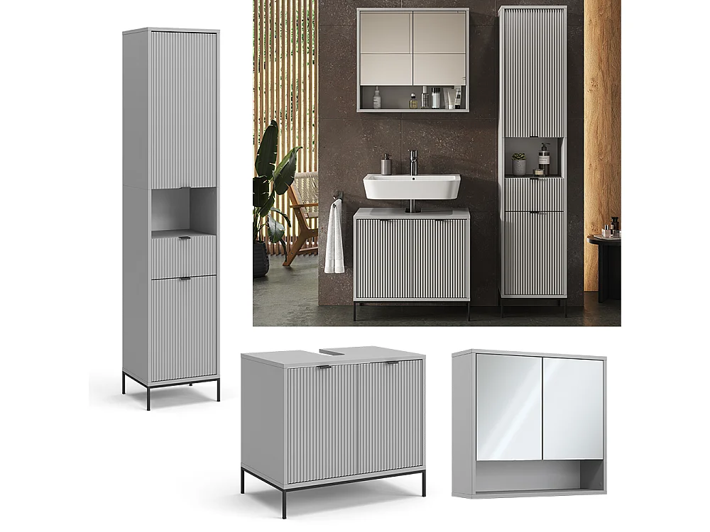 Meubles bain gris 70x45x63 eliza