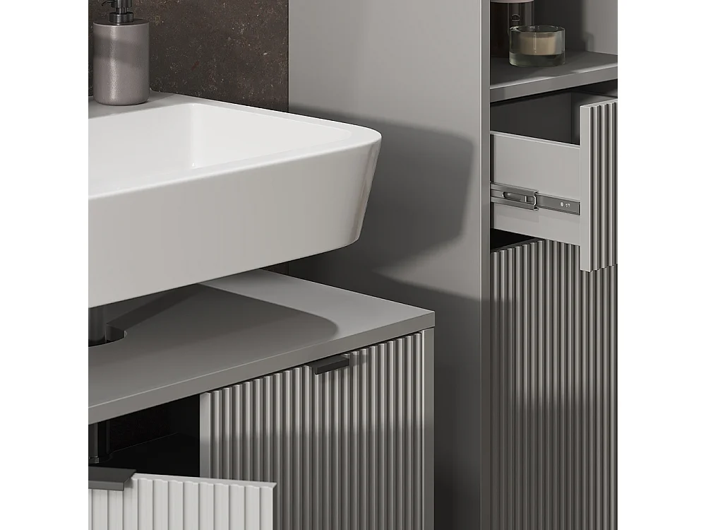 Meubles bain gris 70x45x63 eliza