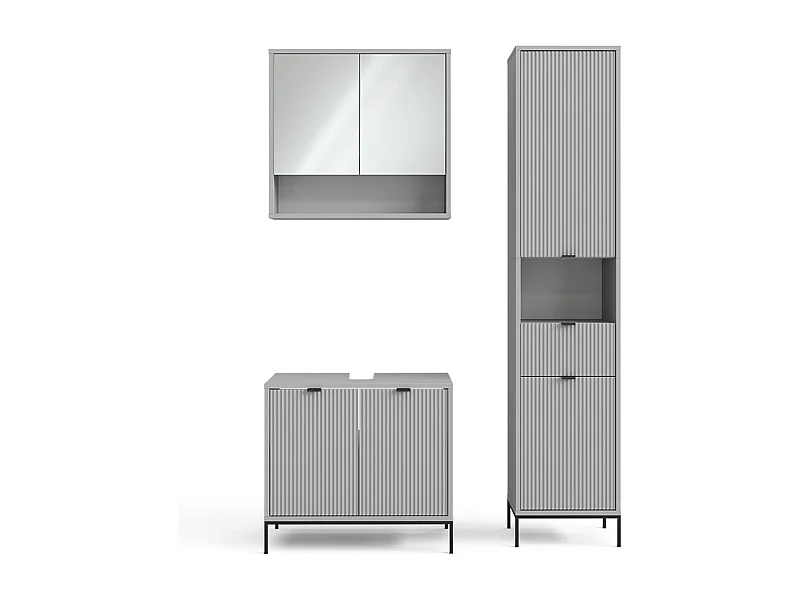 Meubles bain gris 70x45x63 eliza