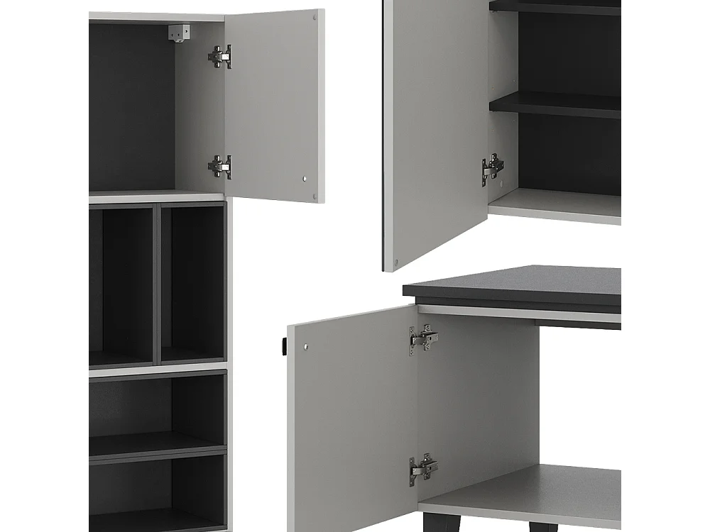 Conjunto de muebles de baño gris 80x50x79 gerta