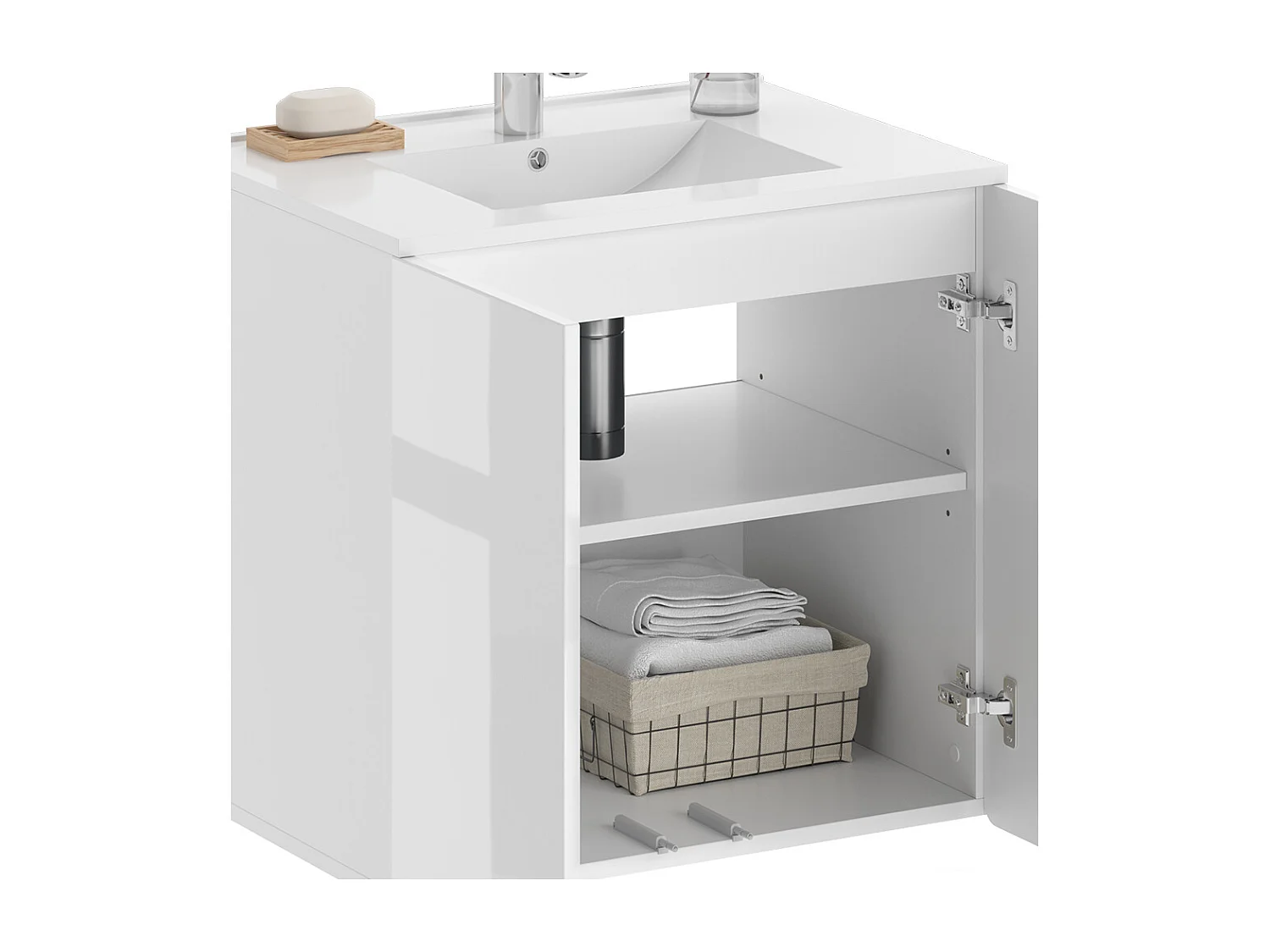 Meubles bain blanc 61.8x44.8x57.8 izan