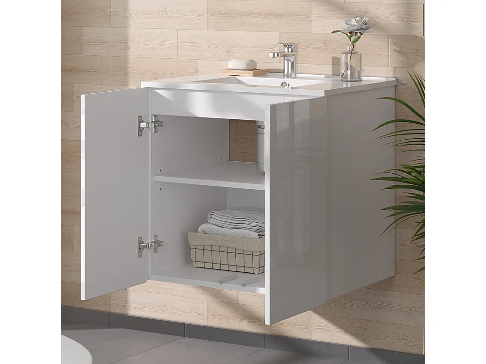 Meubles bain blanc 61.8x44.8x57.8 izan