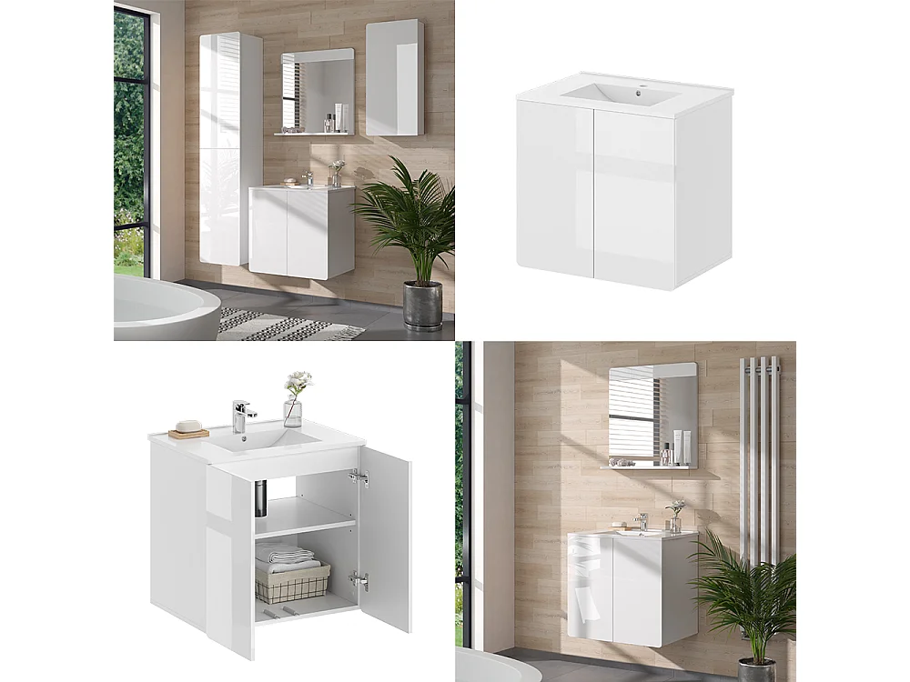 Meubles bain blanc 61.8x44.8x57.8 izan